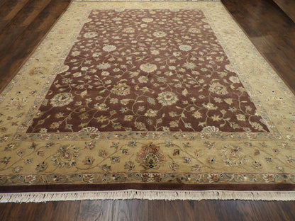 Fine Jaipur Wool/silk 9'0"x12'0" Hand-knotted Rug -w263