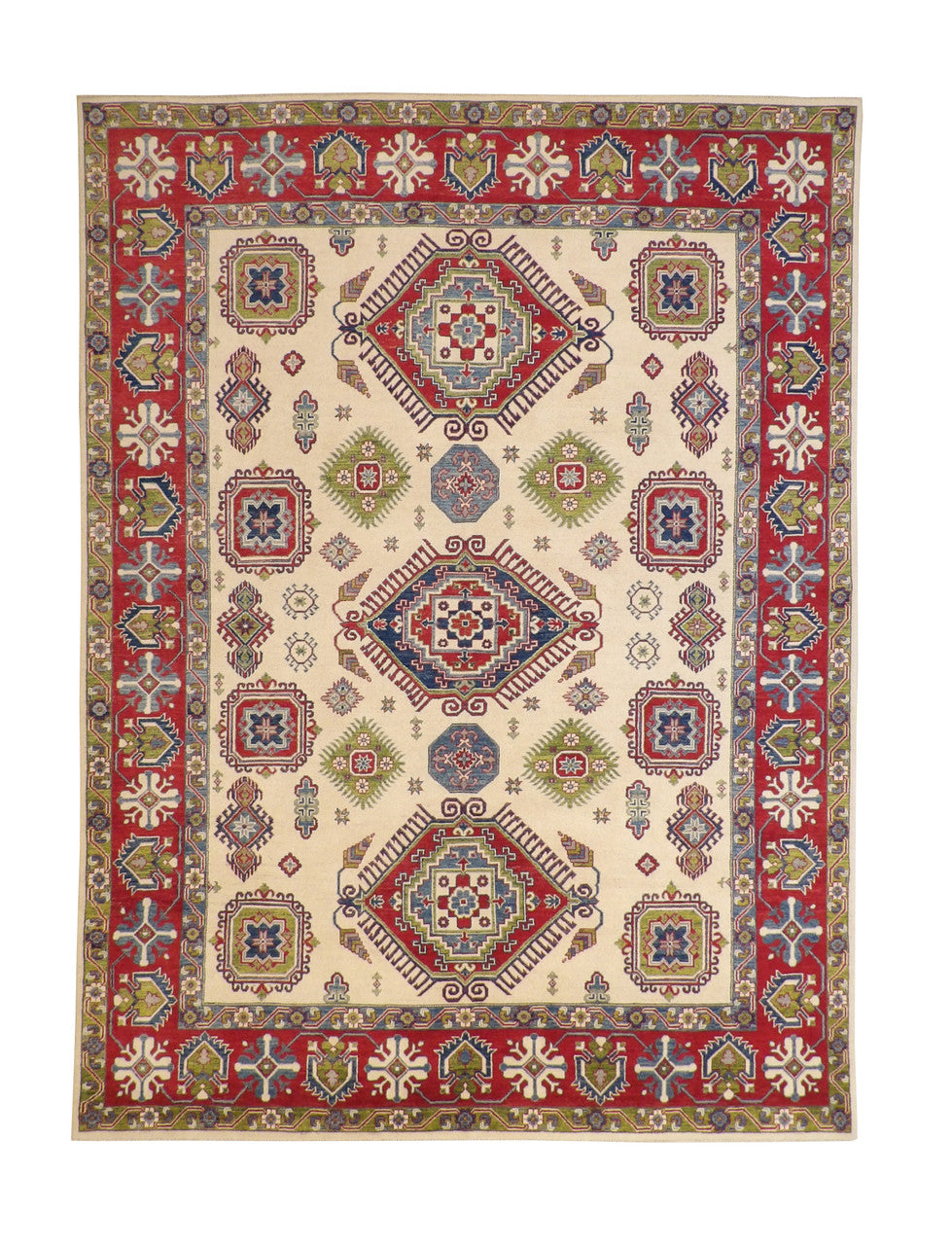 Tribal Super Kazak Wool Hand knotted Rug 9x12 - w3015