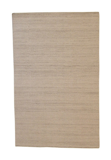 Modern Natural Lowpile Wool Hand Knotted Rug 5.0X8.0 - w3061
