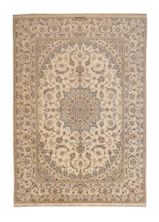 Traditional Super Fine Nain Wool/silk Hand knotted Rug 9x12 - w3062