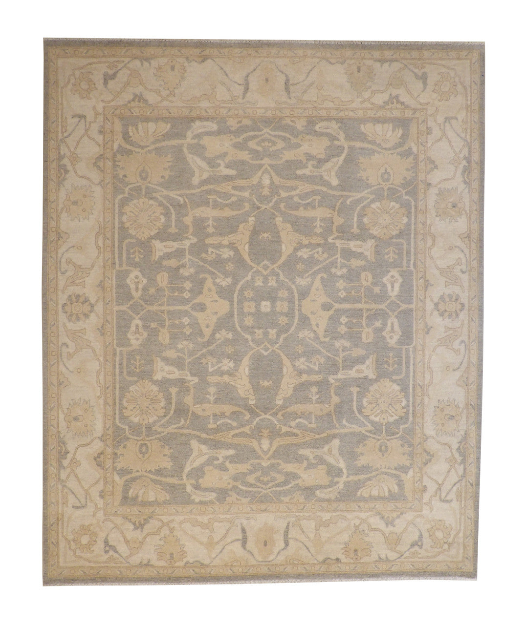 Traditional Whitewash Chobie Wool Hand Knotted Rug 8x10 -w3108