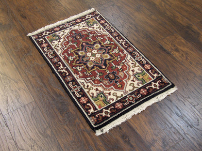 Tribal Heriz 2'0"x3'0" Hand-knotted Rug -w320