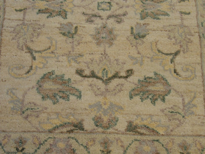Oushak Chobie Natural-dye Whitewash 2'0"x3'0" Hand-knotted Rug -w323