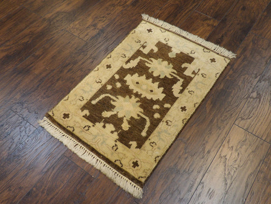 Turk Ushak Silver Wash 2'0"x3'0" Hand-knotted Rug -w327