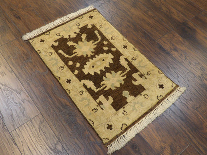 Turk Ushak Silver Wash 2'0"x3'0" Hand-knotted Rug -w327