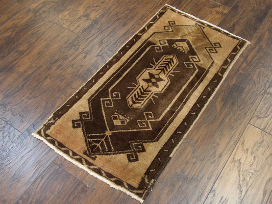 Vintage Turk Anatolian Antique Yastik 2' x 3' Hand-knotted Rug - W331