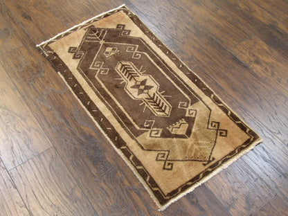 Vintage Turk Anatolian Antique Yastik 2' x 3' Hand-knotted Rug - W331