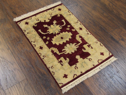 Turk Ushak Silver Wash 2'0"x3'0" Hand-knotted Rug -w335
