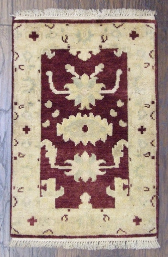 Turk Ushak Silver Wash 2'0"x3'0" Hand-knotted Rug -w335