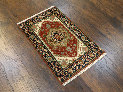 Tribal Heriz 2'0"x3'0" Hand-knotted Rug -w337
