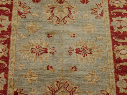 Oushak Chobie Natural-dye Whitewash 2'0"x3'0" Hand-knotted Rug -w339