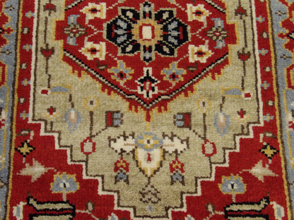 Tribal Sherapi Oushak Natural-dye 2'0"x3'0" Hand-knotted Rug -w343
