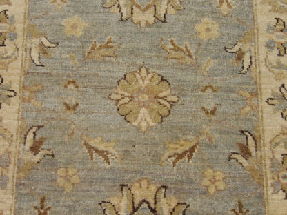 Oushak Chobie Natural-dye Whitewash 2'0"x3'0" Hand-knotted Rug -w345