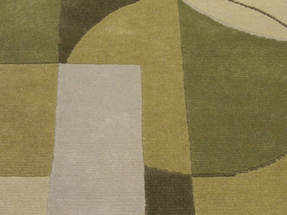 Modern Geometrical Design 4'0"x6'0" Hand-knotted Rug -w365