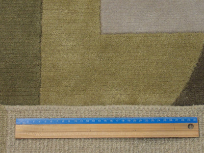 Modern Geometrical Design 4'0"x6'0" Hand-knotted Rug -w365