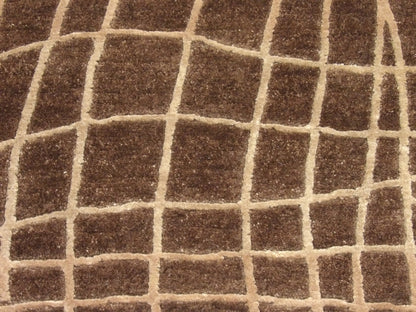 Modern Geometrical Design 4'0"x6'0" Hand-knotted Rug -w369