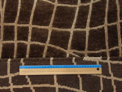 Modern Geometrical Design 4'0"x6'0" Hand-knotted Rug -w369