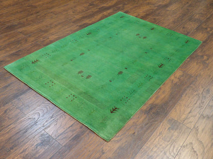 Overdye Gabbeh 4'0"x6'0" Hand-knotted Rug -w375
