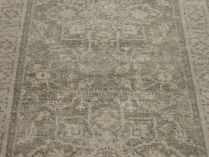 Silver Wash Oushak 2'6" x 8'0" Hand knotted Rug - w392