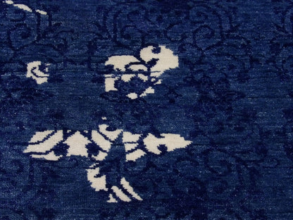 Modern Silky Broken Design 2'6"x8'0" Hand-knotted Rug -w394