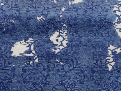 Modern Silky Broken Design 2'6"x8'0" Hand-knotted Rug -w394