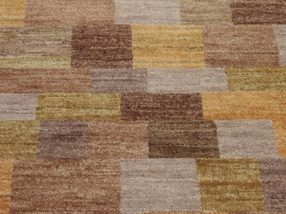 Modern Gabbeh 2'6"x8'0" Hand-knotted Rug -w408