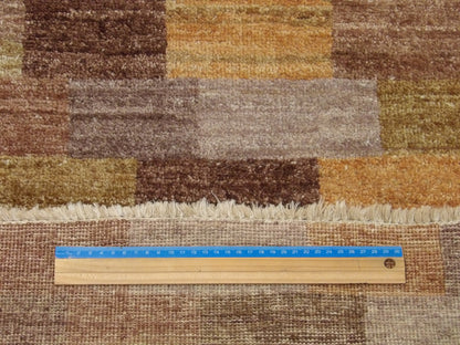 Modern Gabbeh 2'6"x8'0" Hand-knotted Rug -w408