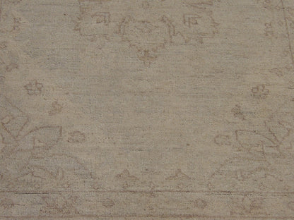 Oushak Chobie White Wash Natural-dye 2'6"x8'0" Hand-knotted Rug -w409