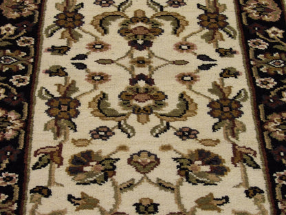 Turkish Knot Kashan Low Pile 2'6"x8'0" Hand-knotted Rug -w418