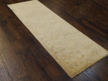 Turk Oushak Natural-dye 2'6"x8'0" Hand-knotted Rug -w419
