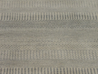 Indo Modern Grass Design 2'6"x8'0" Hand-knotted Rug -w428