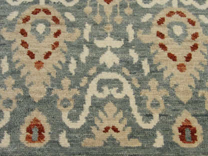 Tribal Ikat Chobie Natural-dye 2'6"x8'0" Hand-knotted Rug -w431