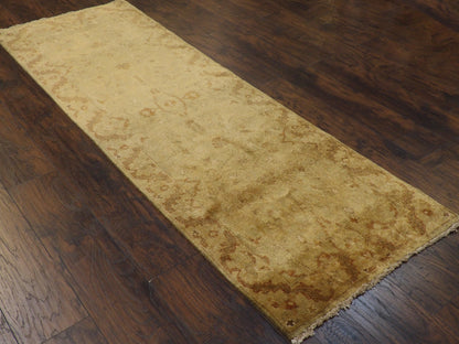Turk Oushak Natural-dye 2'6"x8'0" Hand-knotted Rug -w439