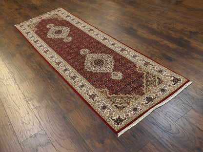 Fine Persian Tabriz 2'6"x8'0 Hand-knotted Rug -w445