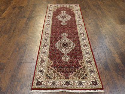 Fine Persian Tabriz 2'6"x8'0 Hand-knotted Rug -w445