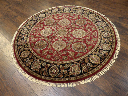 Jaipur Kashan Antique Wash 6'2" x 6'2" Hand-knotted Rug - w450