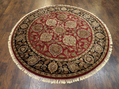 Jaipur Kashan Antique Wash 6'2" x 6'2" Hand-knotted Rug - w450