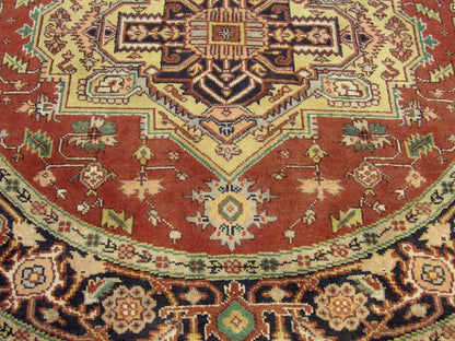 Tribal Heriz 6'0"x6'0" Hand-knotted Rug -w453