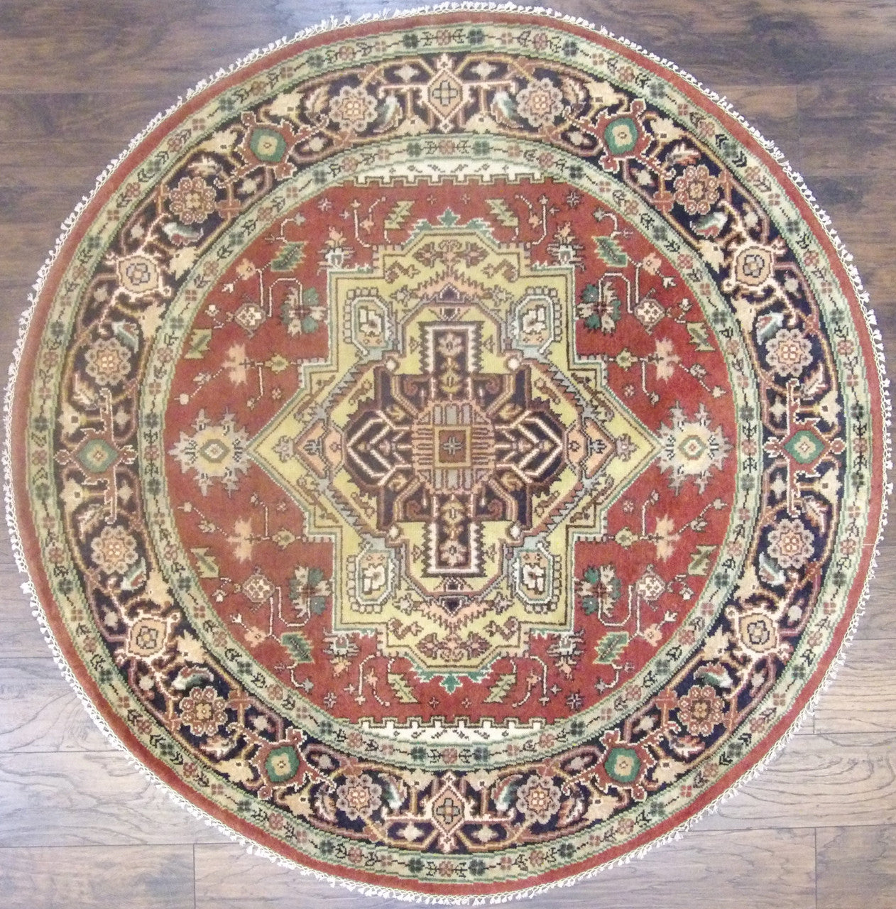 Tribal Heriz 6'0"x6'0" Hand-knotted Rug -w453