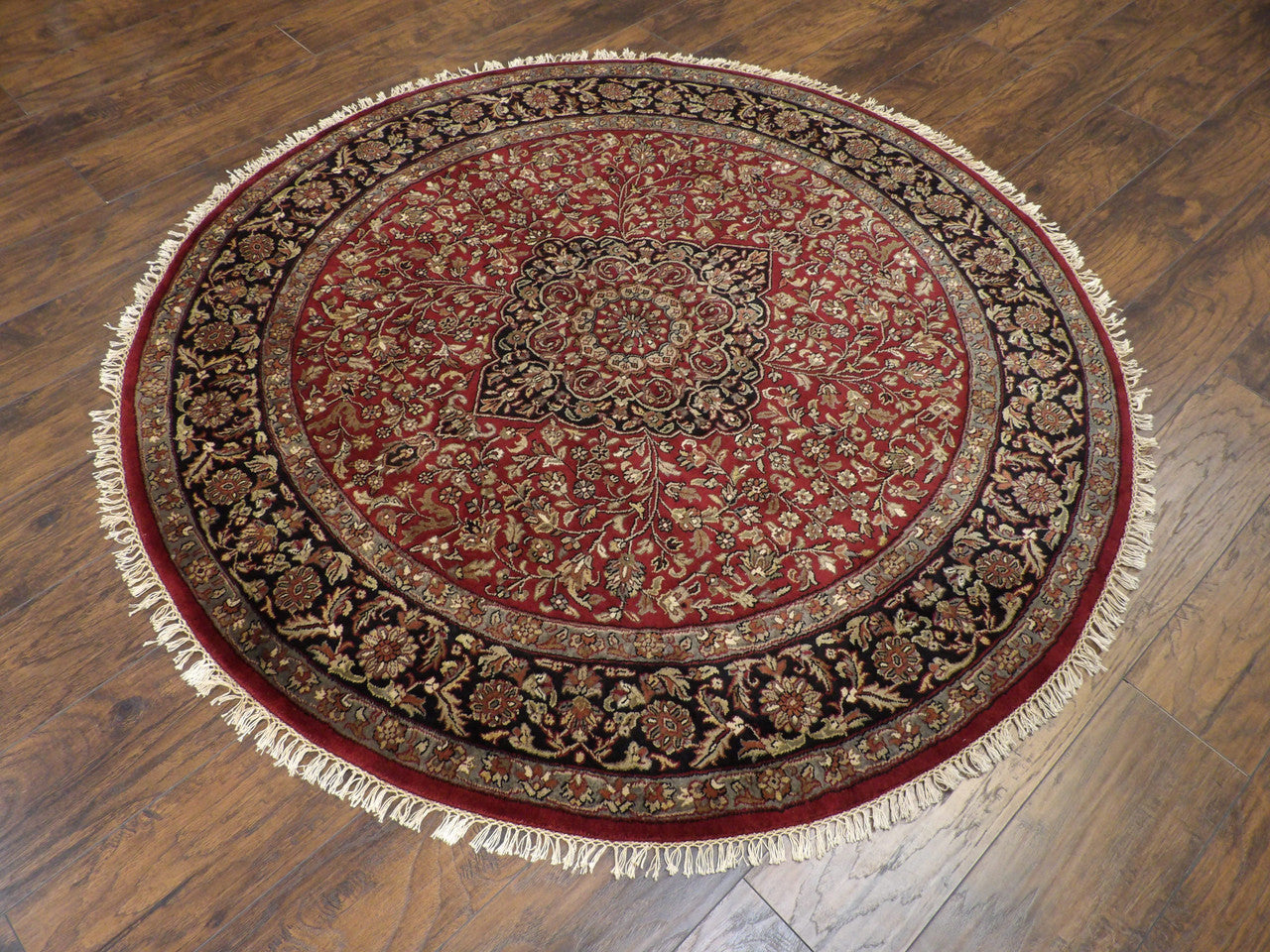 Fine Persian Tabriz 6'0"x6'0" Hand-knotted Rug -w456