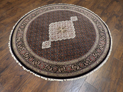 Fine Persian Mahi Tabriz 6'1" x 6'1" Hand-knotted Rug - w457