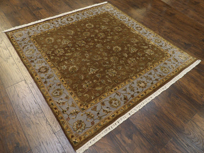 Jaipur Kashan Wool/silk 6'0'' x 6'0'' Hand knotted Rug - w460