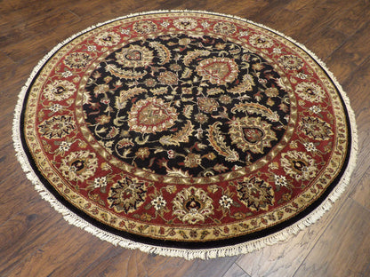 Jaipur Kashan Antique Wash 6'0" x 6'0" Hand-knotted Rug - w461
