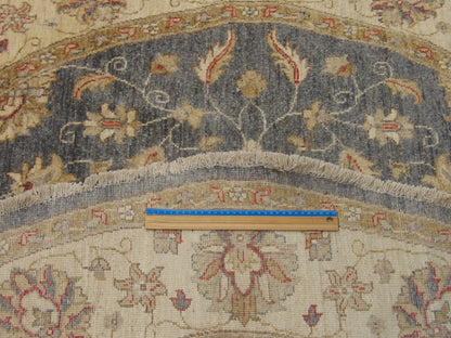 Oushak Chobie White Wash Natural-dye 6'0"x6'0" Hand-knotted Rug -w463