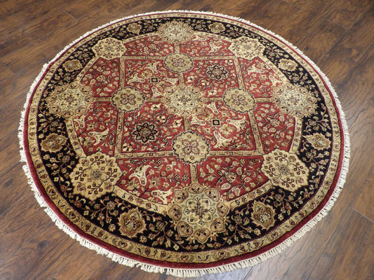 Fine Persian Tabriz 6'0"x6'0" Hand-knotted Rug -w466