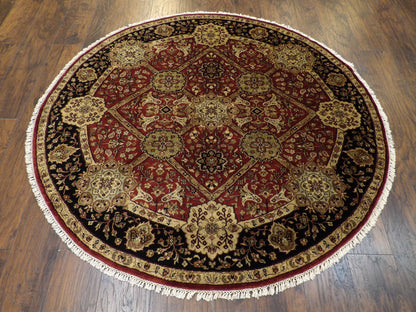 Fine Persian Tabriz 6'0"x6'0" Hand-knotted Rug -w466