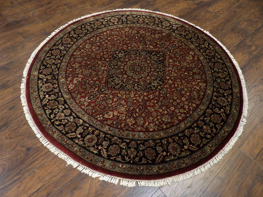 Fine Persian Tabriz 6'0"x6'0" Hand-knotted Rug -w467