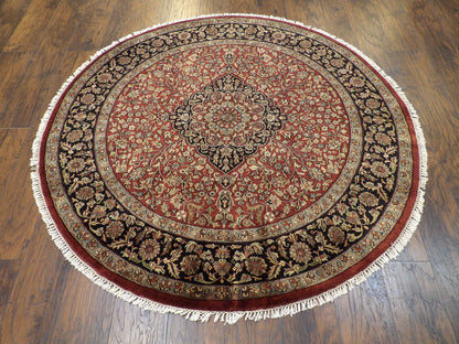 Fine Persian Tabriz 6'0"x6'0" Hand-knotted Rug -w467