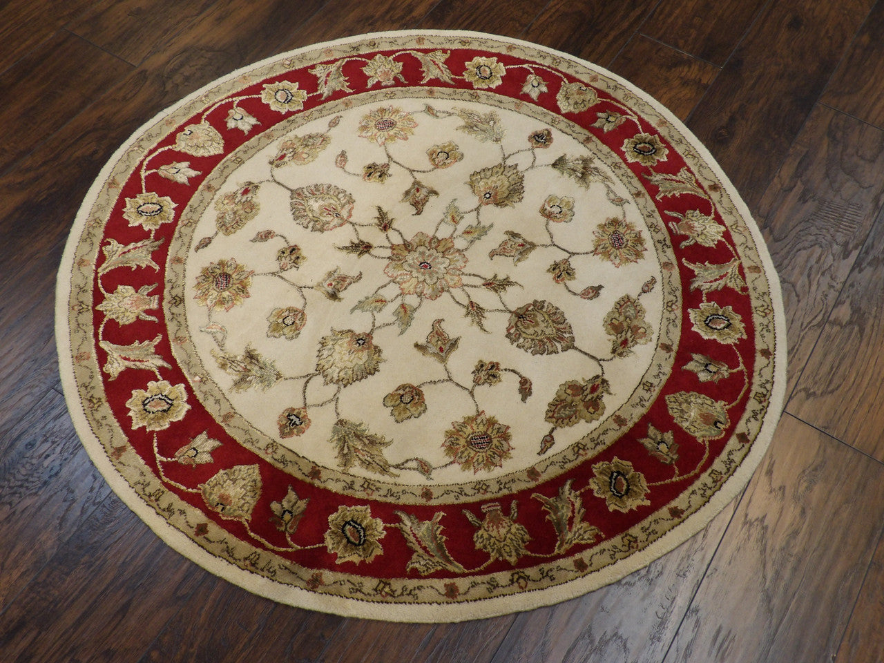 Jaipur Kashan 4'0"x4'0" Hand-knotted Rug -w472