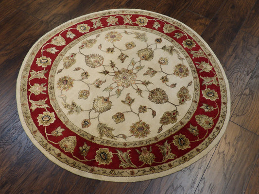 Jaipur Kashan 4'0"x4'0" Hand-knotted Rug -w472